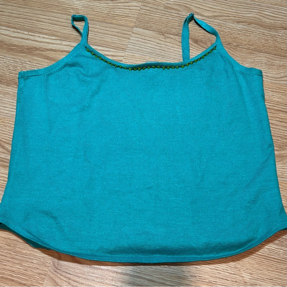 Ivy knit beaded tank XL‎